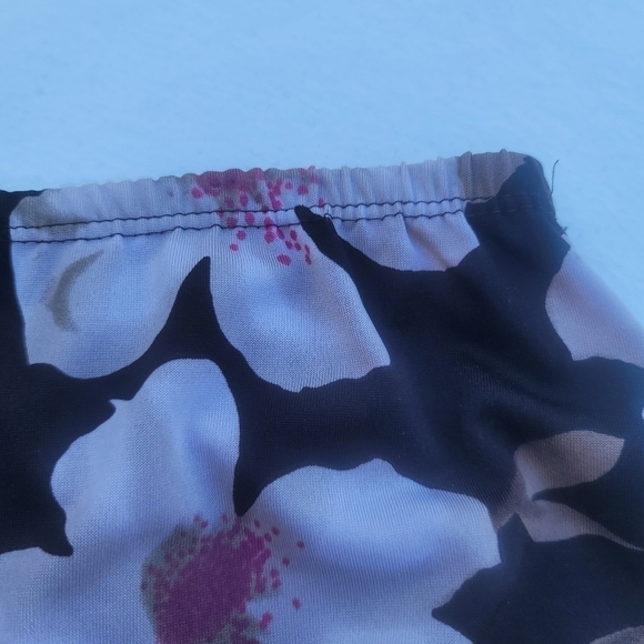 Tapemeasure Women’s Brown & White Stretch Floral Skirt Ruffles Elastic Waist M - Picture 6 of 9